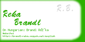 reka brandl business card